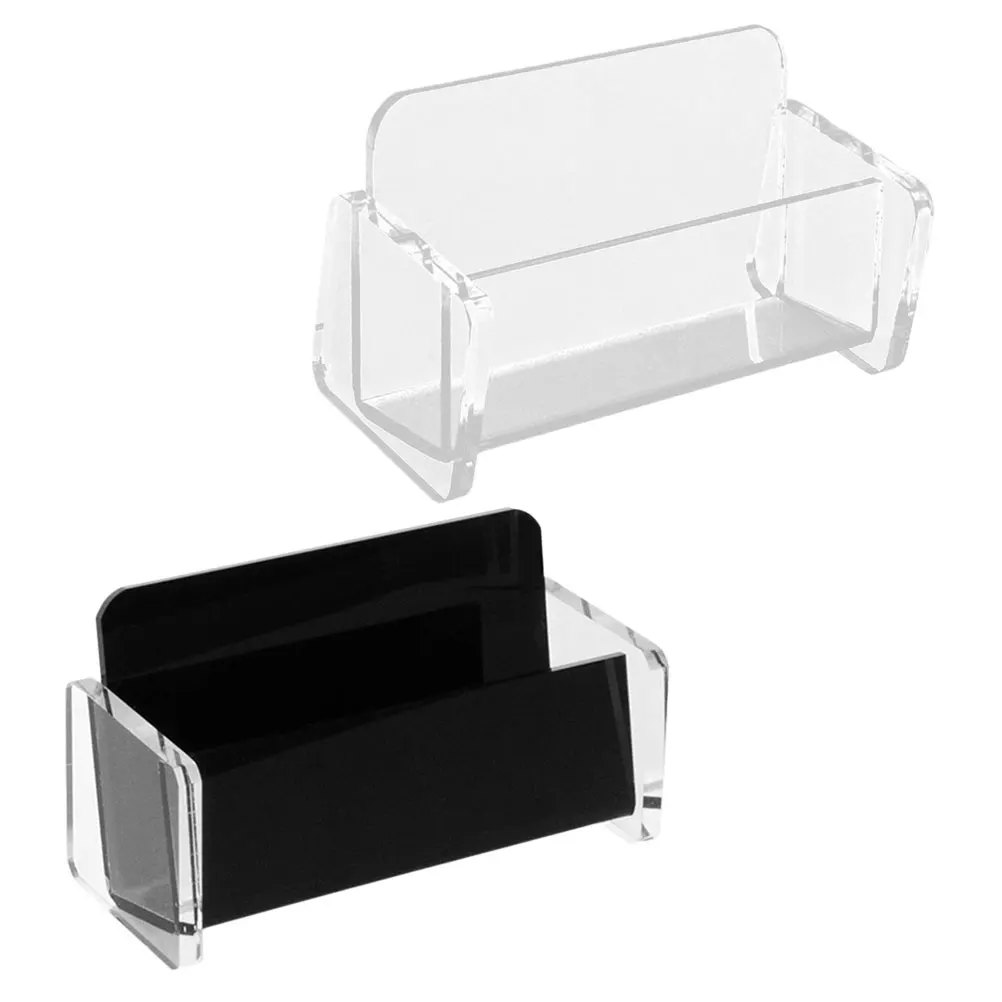 

2 Pcs Business Card Holder Storage Box Table Holders Presentation Booth Practical Display Acrylic Stand Office