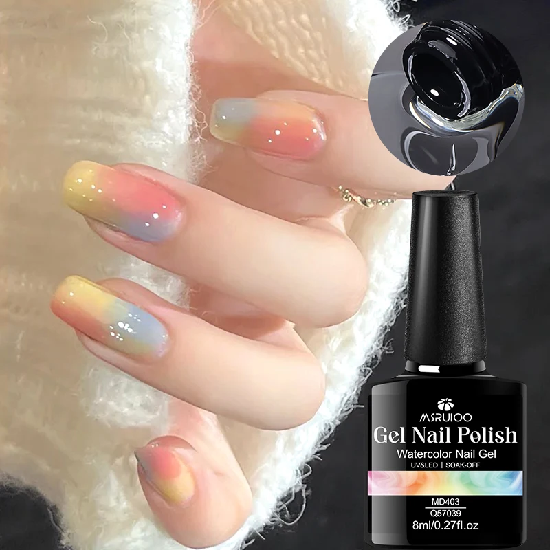 

MSRUIOO 8ml Watercolor Nail Gel Blossoming Gel Polish Nail Art Transparent Nail Polish Art Paint Manicure Blossom Varnish