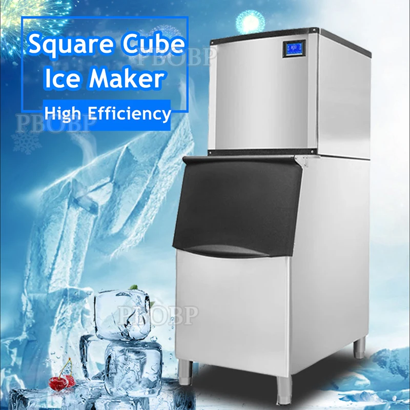 Square Ice Cube Maker Machine, Quick Freeze, Long Service Life, Great Value For Business Owners 300KG/24H