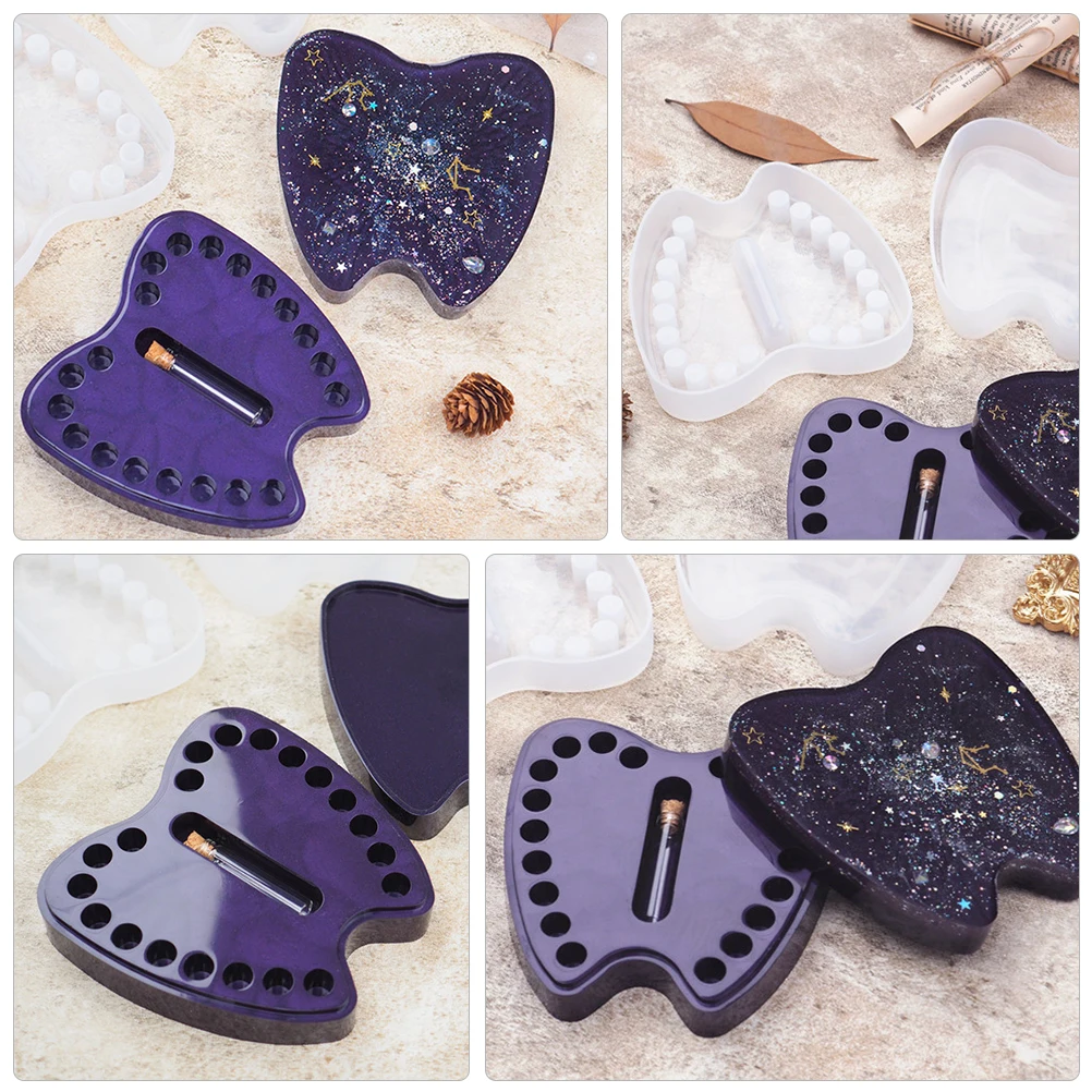 

1 set Silicone Baby Tooth Box Mold DIY Craft Gift High Transparency Reusable Easy Demould Sculpture Making Accessories Storage