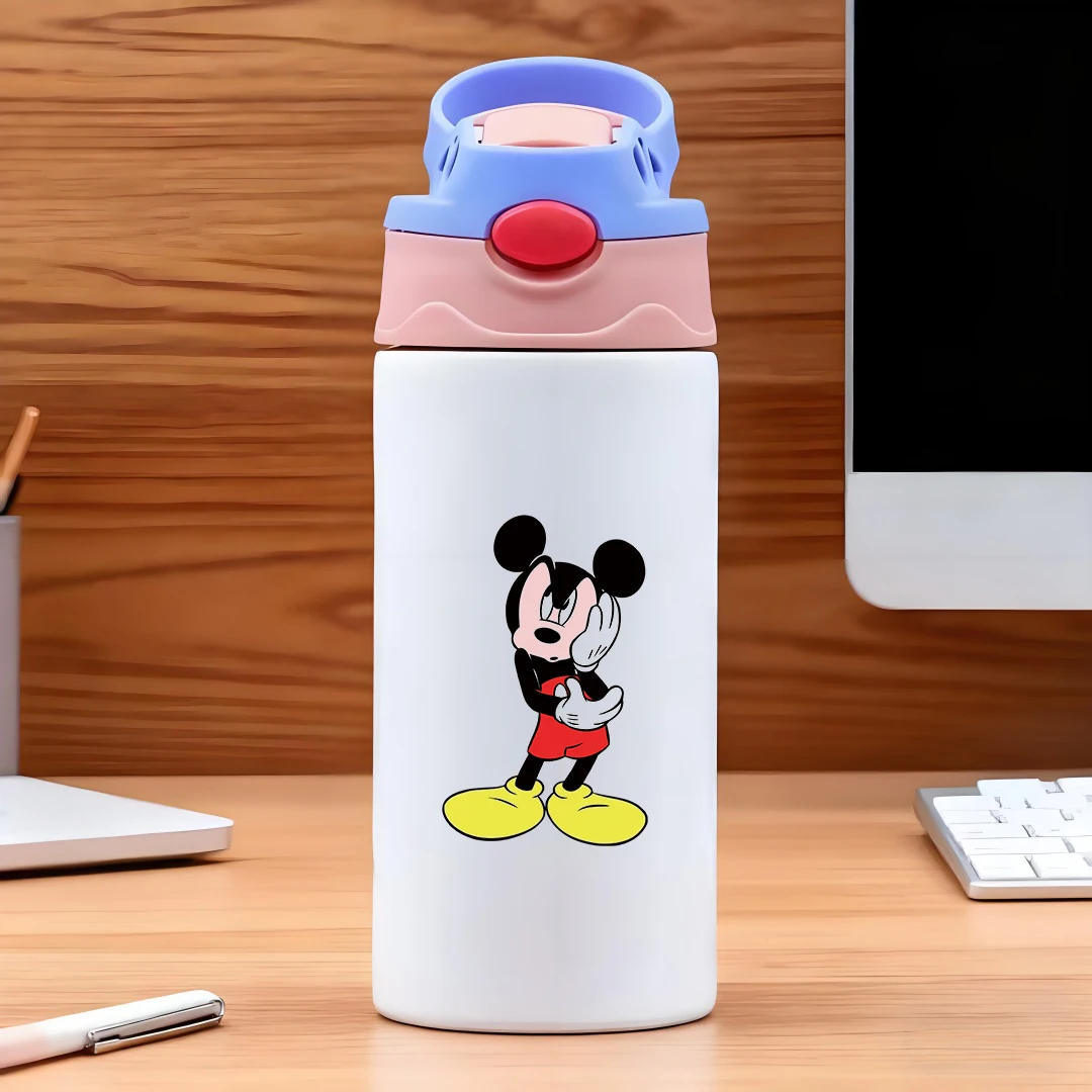 

Disney Mickey Mouse cartoon design 304 stainless steel cartoon straw cup children's water cup New Year gift