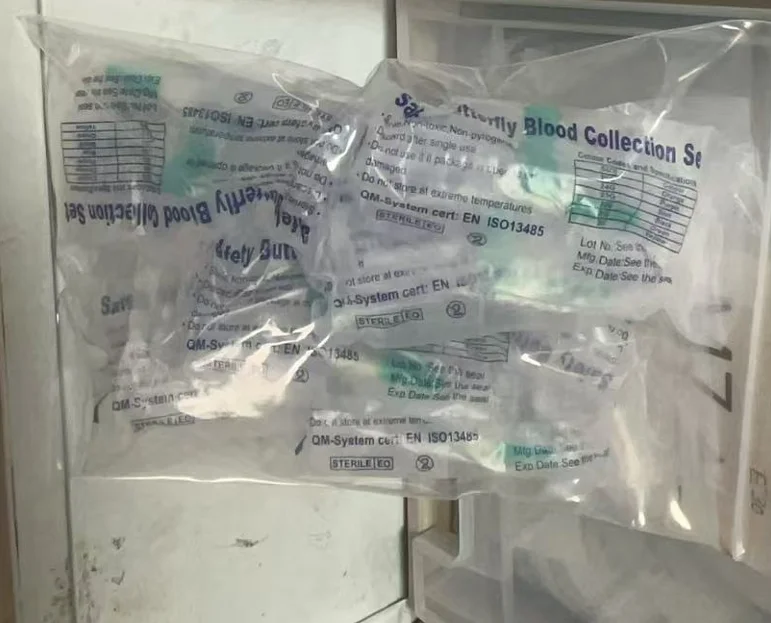 100pcs/lot Disposable Butterfly Blood Collection Needle double wing type Blood Collection Needle Pet Care Room Cat Dogs Animal
