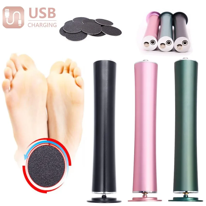 

USB Rechargeable Wireless Electric Foot File Cuticle Callus Remover Machine Pedicure Tools Foot Heel Care Tool With Sandpaper