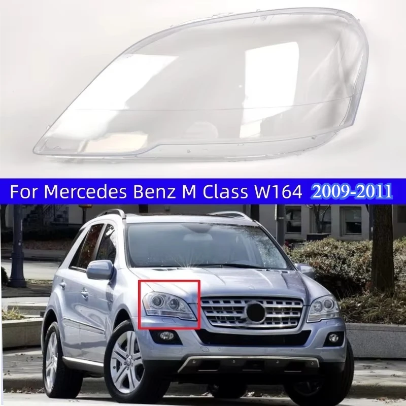 Front Headlight Cover For Mercedes Benz ML-Class W164 2009 2010 2011 Transparent Lens Lampshade Headlamp Cover ML300 ML350 ML450