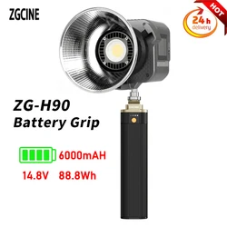 ZGCINE H90 Handle Battery For Aputure 200X-S ZHIYUN v60 MOLUS X100 Grip Battery 6000mAh D-TAP/PD Input D-TAP/USB-C Output