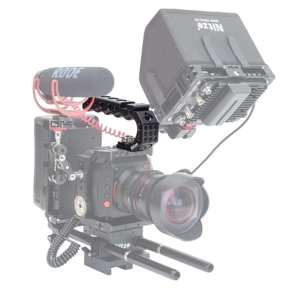 NITZE Camera Grip STINGER HANDLE WITH 3/8” ARRI LOCATING PINS - PA28-BK