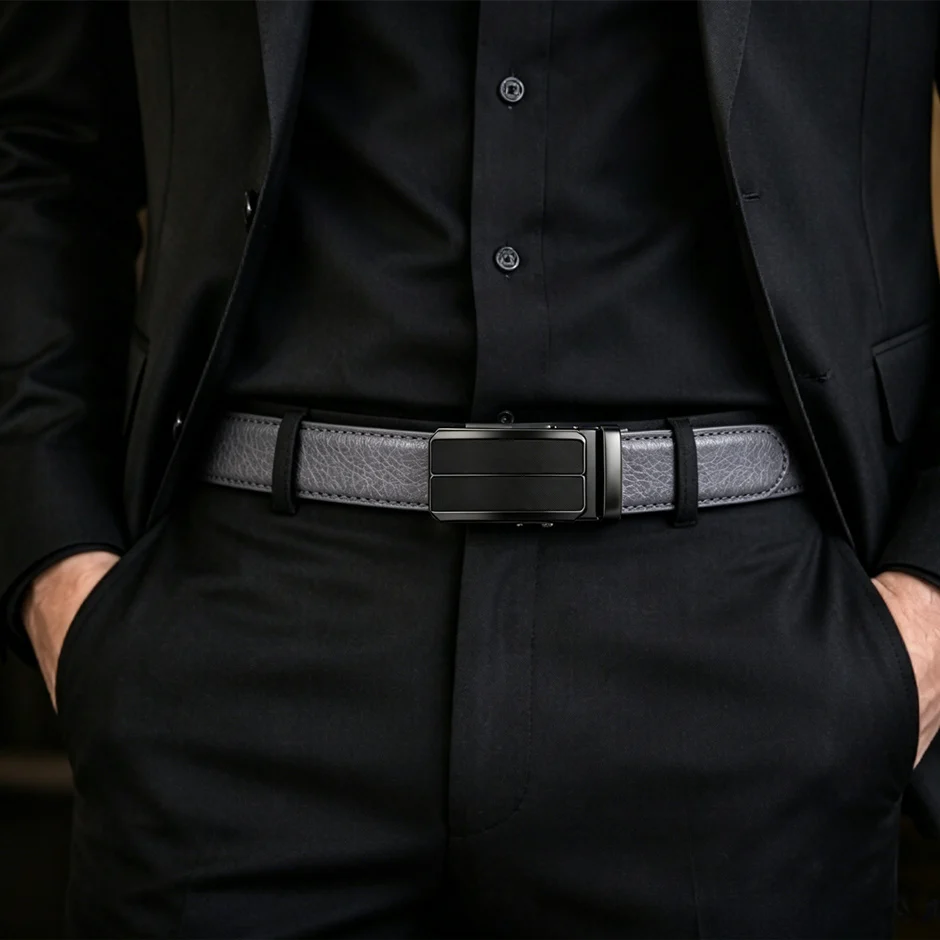Plyesxale Mens Belts Luxury Designer Belts Men High Quality Men's Belt With Automatic Buckle Fashion Brand Ceinture Homme B837