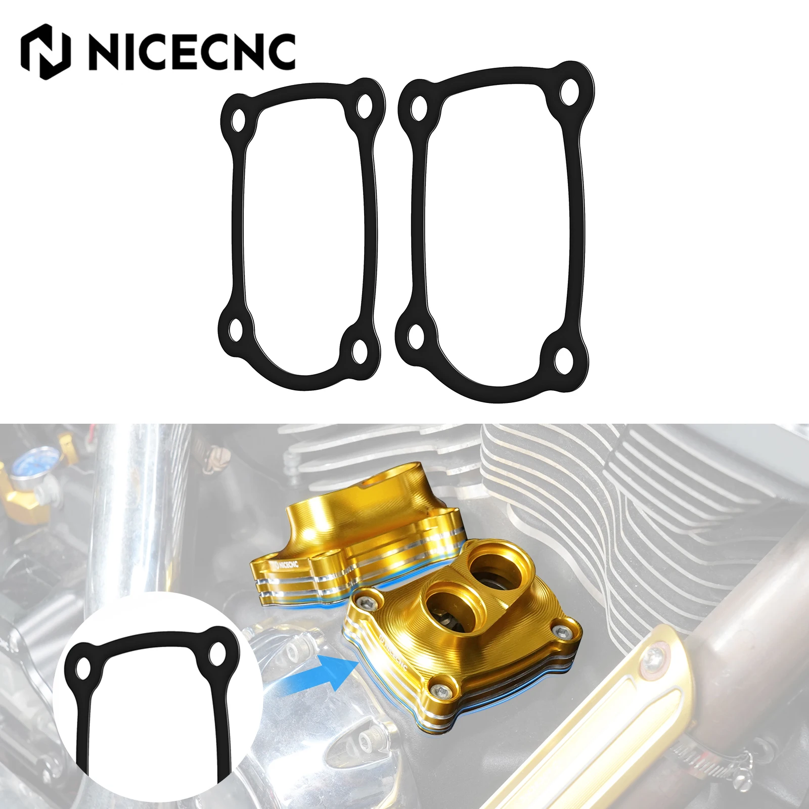 

For 2017-2023 Harley Street Glide FLHX Tappet Covers Gasket Electra Glide Road King FLHR Ultra Limited FLHTK Tri Glide Ultra