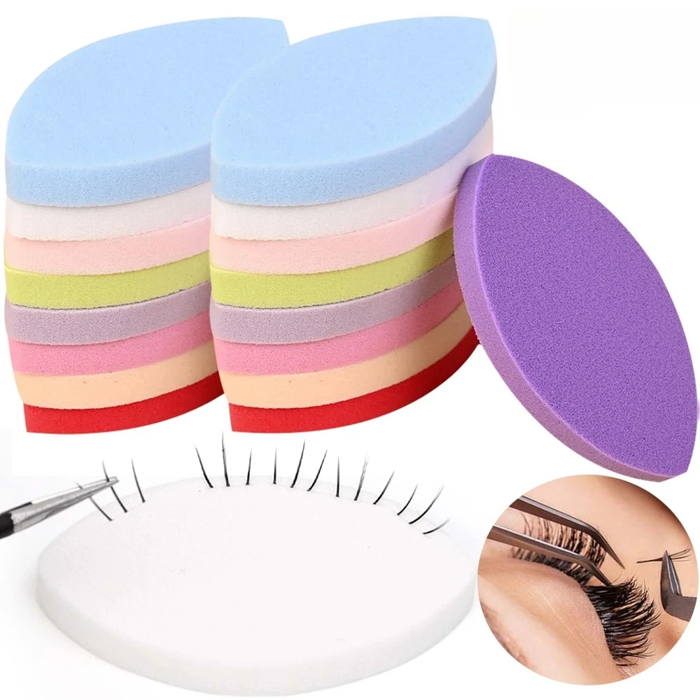 Coussinets de faux-cils en éponge, 100/20 pièces, tableau de cartes pour débutants, cils vaporeux, bouffantes de maquillage réutilisables, outil d'entraînement pour Extensions de cils