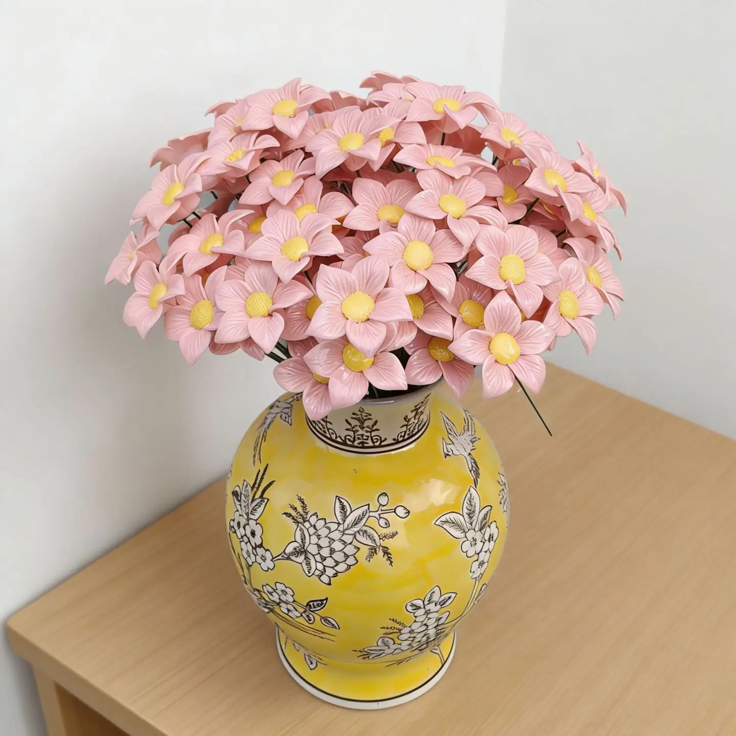 5 Stück Keramikblumen, handgefertigte Simulationsblumen für hohe Temperaturen, ländliche Wildblumen, kreative Geschenke, Heimdekoration – Detail 35