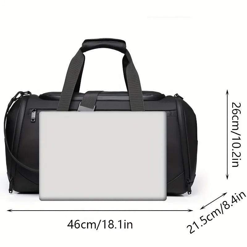 Large Capacity Carry on Travel Bag for Men Spacious Sports Gym Bag with Multiple Compartments Weekend Overnight Duffel Bag - view 3