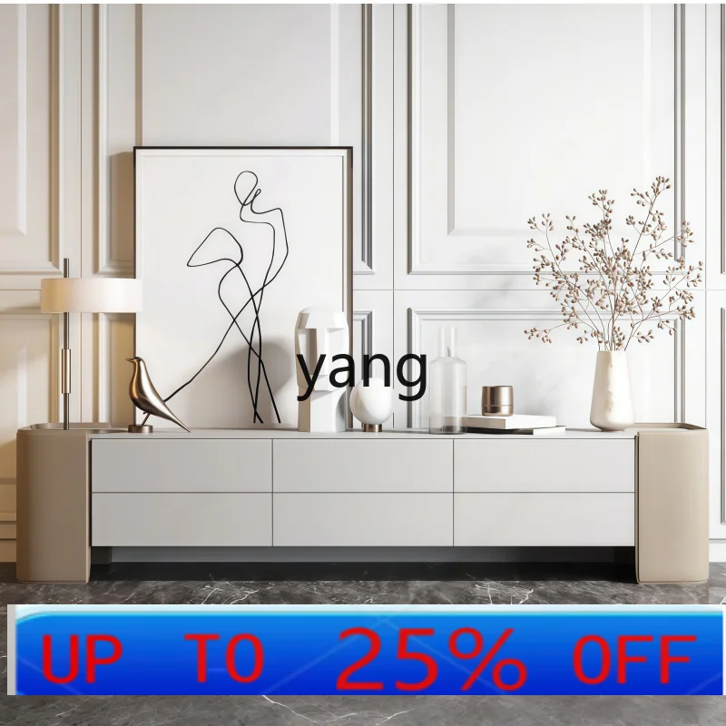 

LH modern simple paint TV cabinet living room gray audio-visual cabinet creative floor TV cabinet
