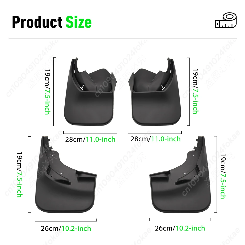 For Volkswagen Sharan 2004 2005 2006 2007 Fender Mudflaps Splash Guards Mudguards Mud Flaps car Accessories