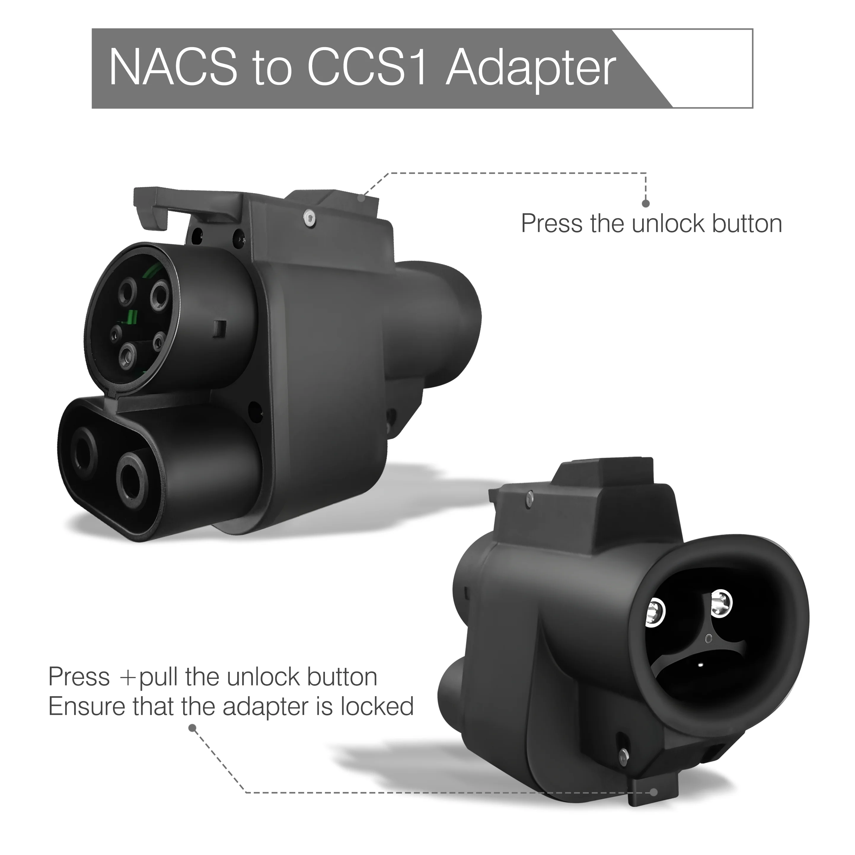 500A Combo NACS to CCS 1 DC EV Charger Adapter for EV Car CCS1 Fast Charging