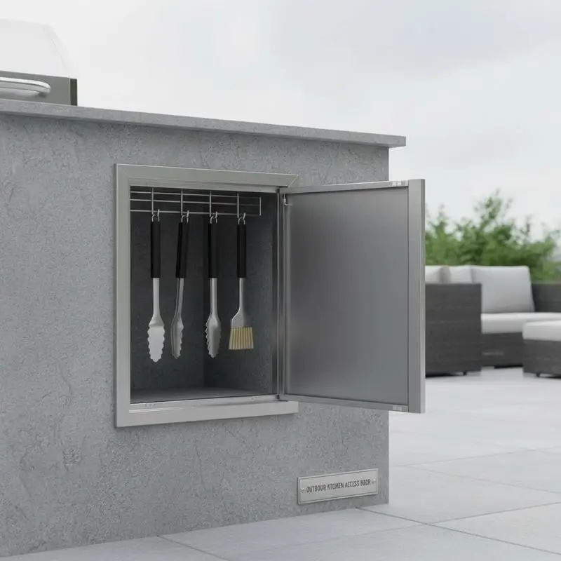 Grillzugangstür, 457 x 533 mm, einzelne Outdoor-Küchentür …