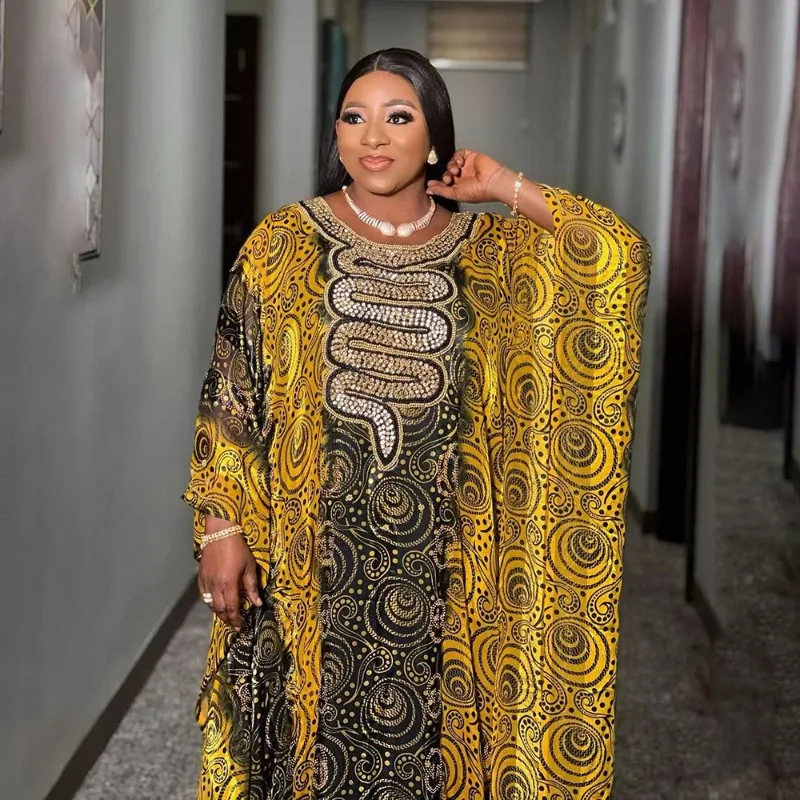 2023 여성을위한 패션 터키 드레스 아프리카 디자이너 봄 쉬폰 맥시 가운 웨딩 파티 가운 이슬람 Abayas