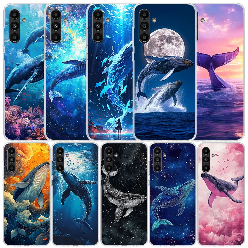 Humpback Whale Sea Giant Cover for Samsung Galaxy A17 A37 A57 A16 A26 A36 A56 A15 A14 A55 Phone Case A13 A53 A25 A35 A24 A34 A23