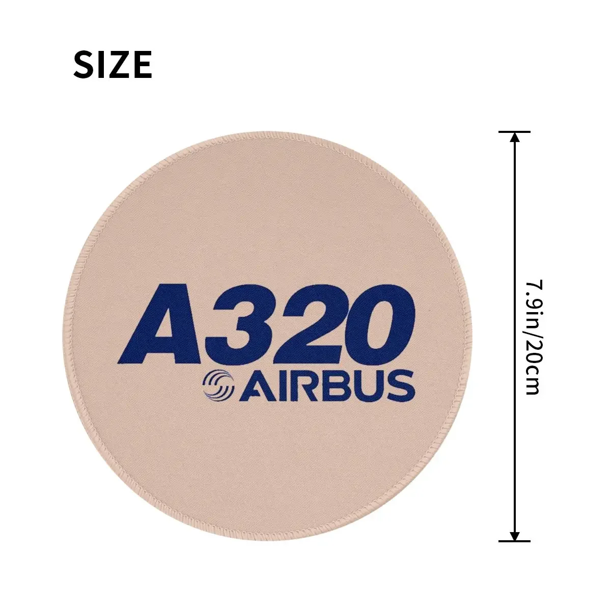 AirbusLogo Round Mouse Pad Computer Keyboard Mouse Mat Gamer PC Desk Mat Office Table Mats