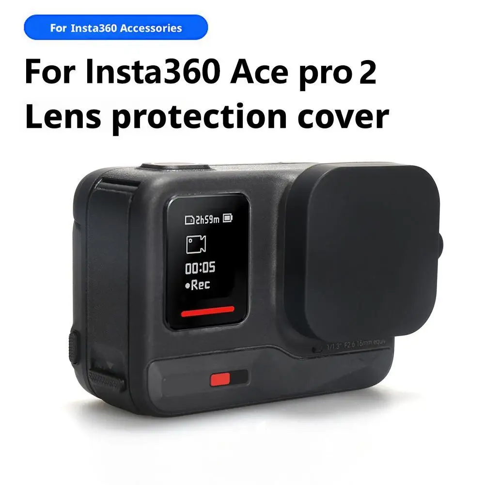 For Insta360 Ace Pro 2/Ace Pro Lens Protective Cover Soft Silicone Material Anti-scratch Dust-proof Camera Protector Accessories