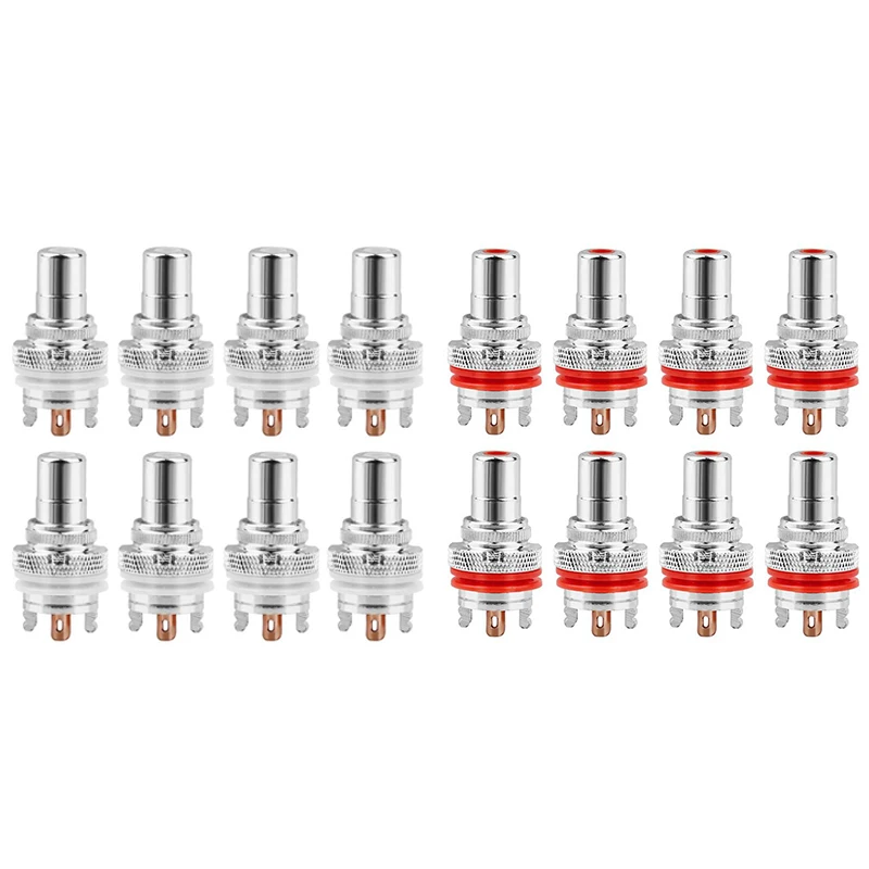 

HJ-8PCS RCA Connector Female Hifi Audio Jack Speaker Connectors RCA Lotus Plug RCA Socket Chassis Plugs
