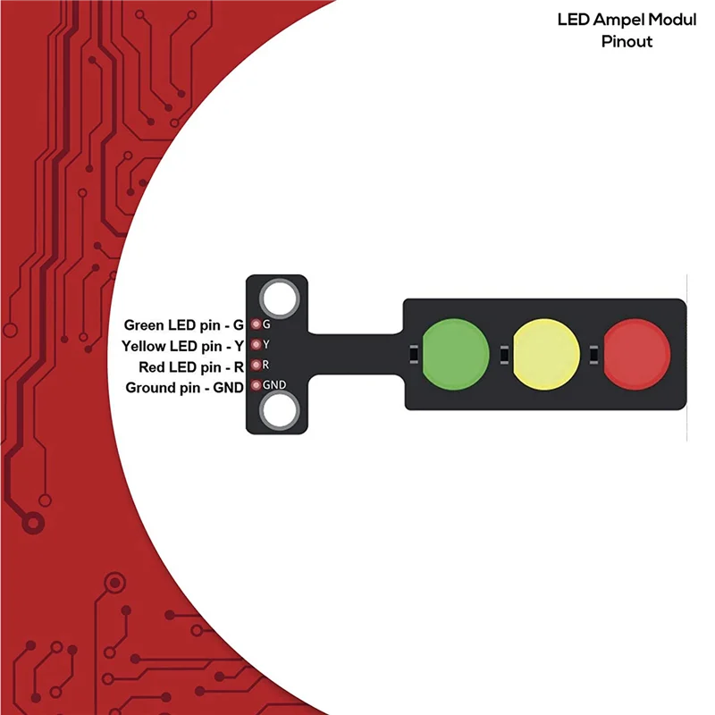 10X وحدة إشارة المرور LED الإبداعية لتقوم بها بنفسك إشارة مرور صغيرة 3.3-5 فولت متوافقة مع Arduino-A74Z