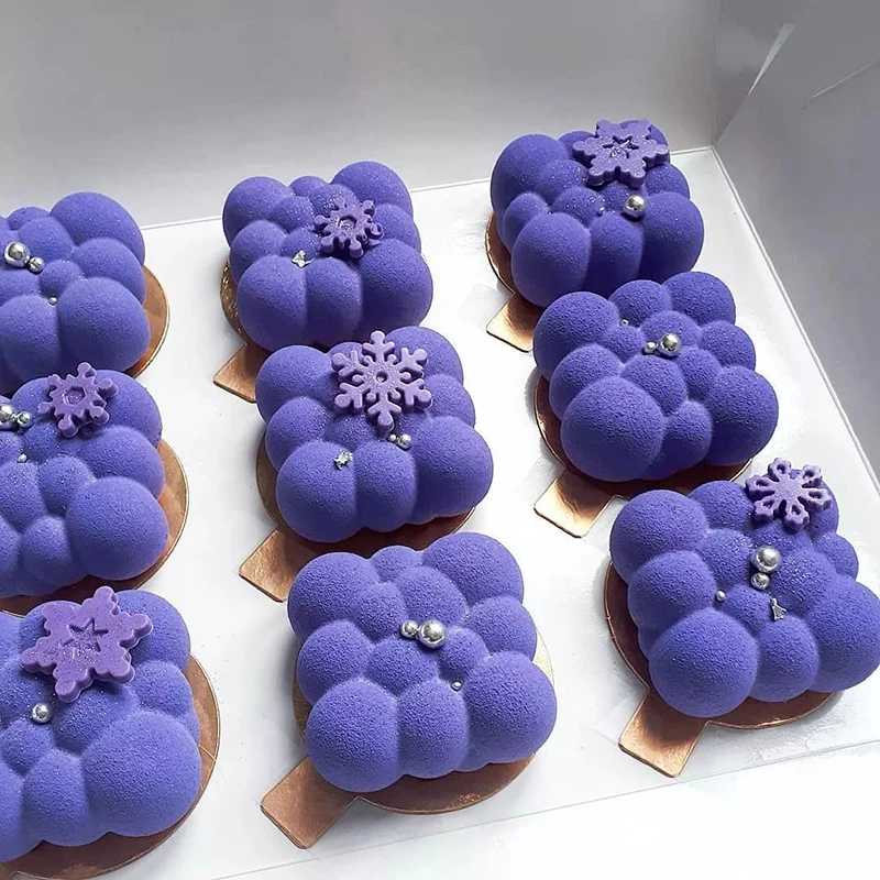 

Silicone Pastry Mold 6 Cavity 3D Cloud Dessert Mousse Cake Molds for Baking DIY Craft Soap Candle Mold Cake Decoration Tools