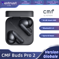 Global Verison CMF by Nothing Buds Pro 2, CMF Buds Pro 2 Wireless Earbuds 50dB Hybrid Active Noise Cancellation IP55 BT5.3