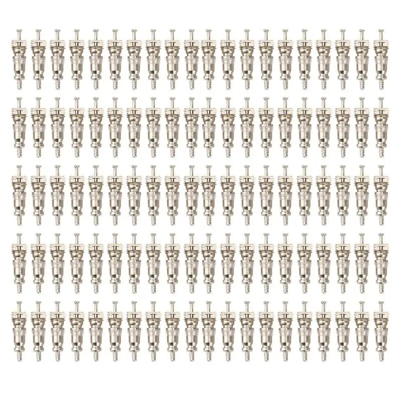 

100Pcs Auto AC Air Conditioning Bike Bicycle Tire HVAC Replacement Accessories Schrader Valve Core R12