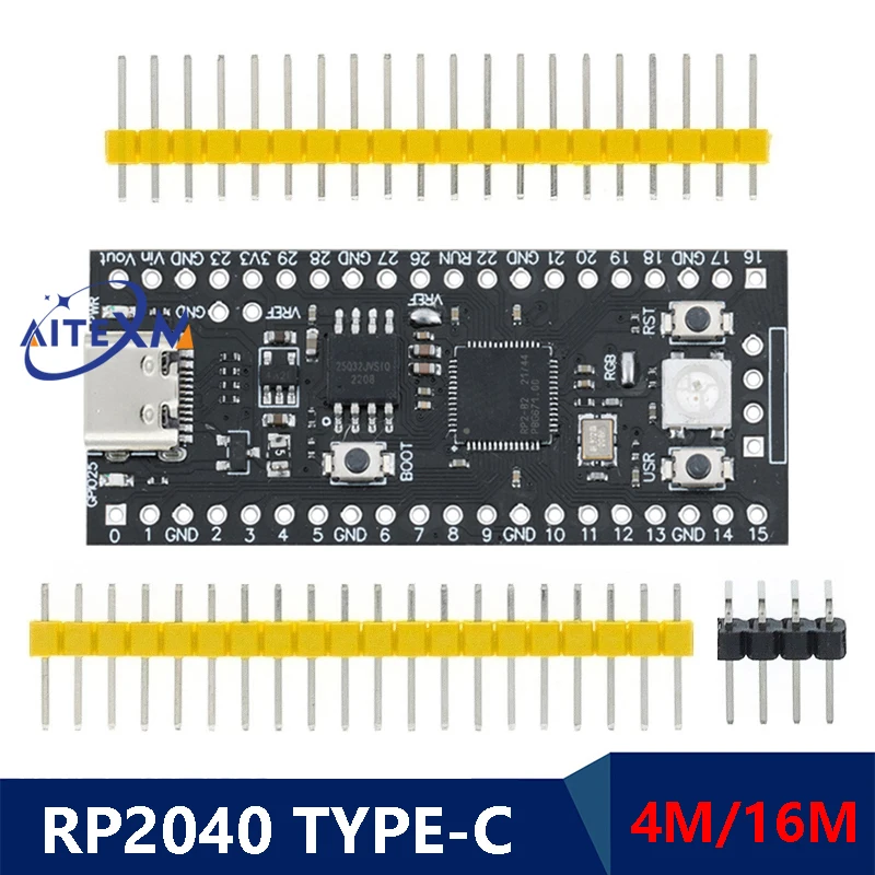 RP2040 Core Board TYPE-C USB-C For Raspberry Core Board 4MB /16MB RP2 Raspberry Pi Pico Micropython