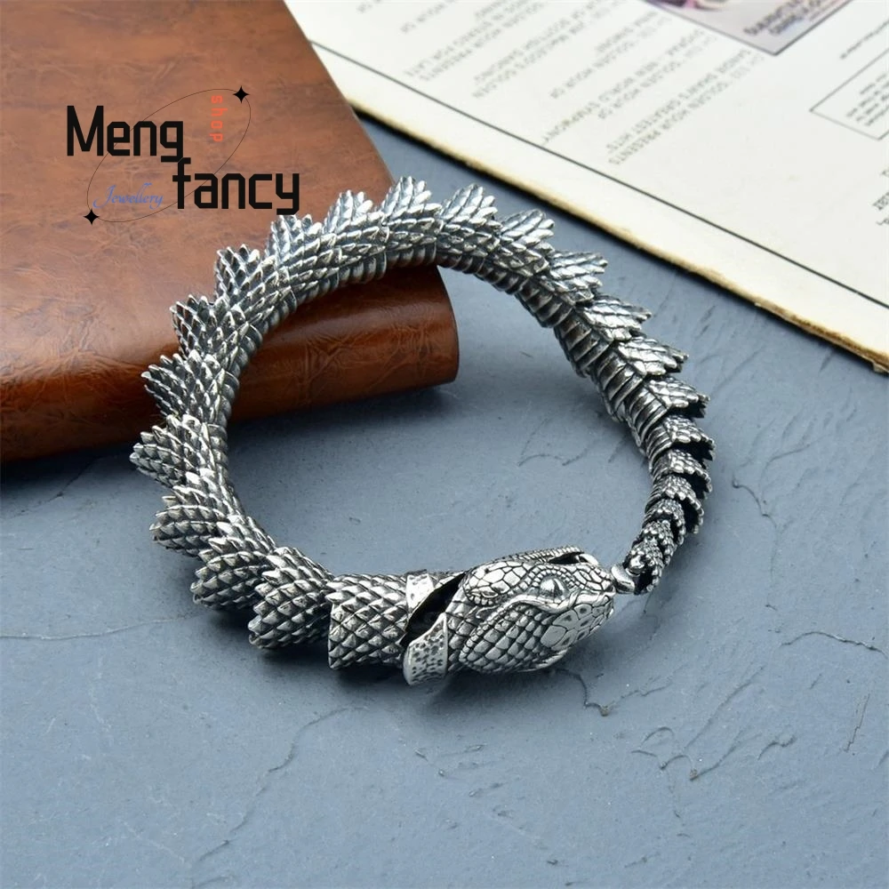 

Male Retro Niche Design Zodiac Snake Personality Trend Accessories Bracelet Elegant High-grade Fashion Fine Jewelry Holiday Gift