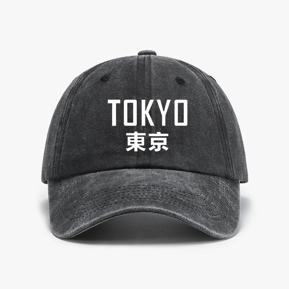 

Tokyo Hat Vintage Washed Distressed Denim Baseball caps Unisex Breathable sun hat outdoor casual Adjustable Dad Hats