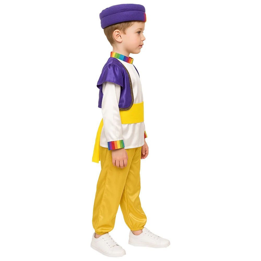 New Funny Arabian Prince Cosplay Costume Children's School Performances Kids' Latin Dance Outfit