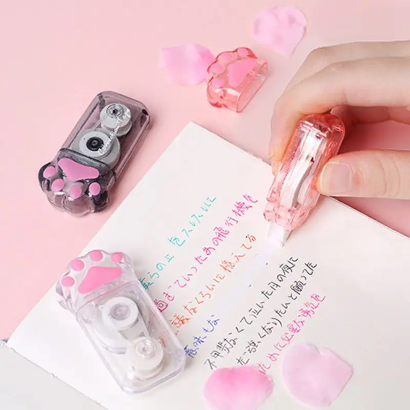 For Cat Paw Correction Tape Stationery Corrector Student Altered Tapes School Office Supplies