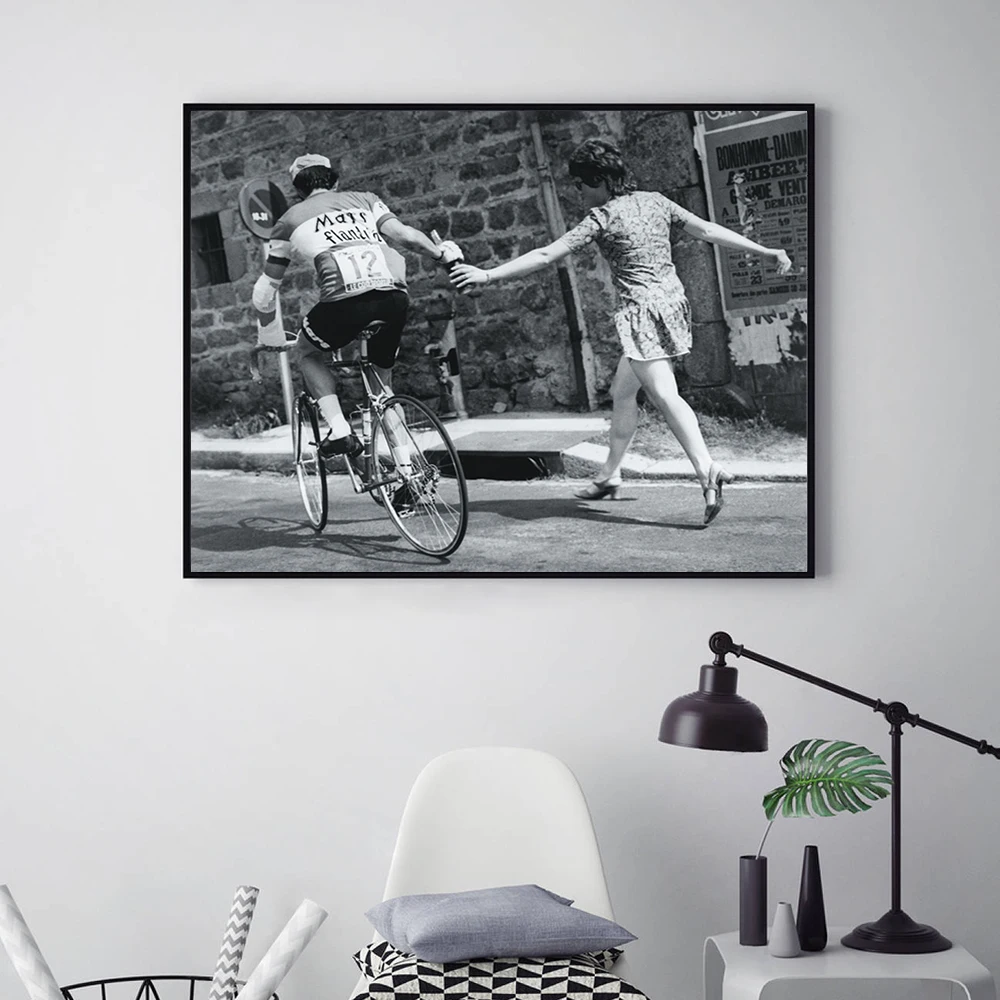 Tour de France imprimer Vintage Roger De Vlaeminck "Killer Legs" photographie affiche cyclisme toile peinture vélo vélo décoration murale