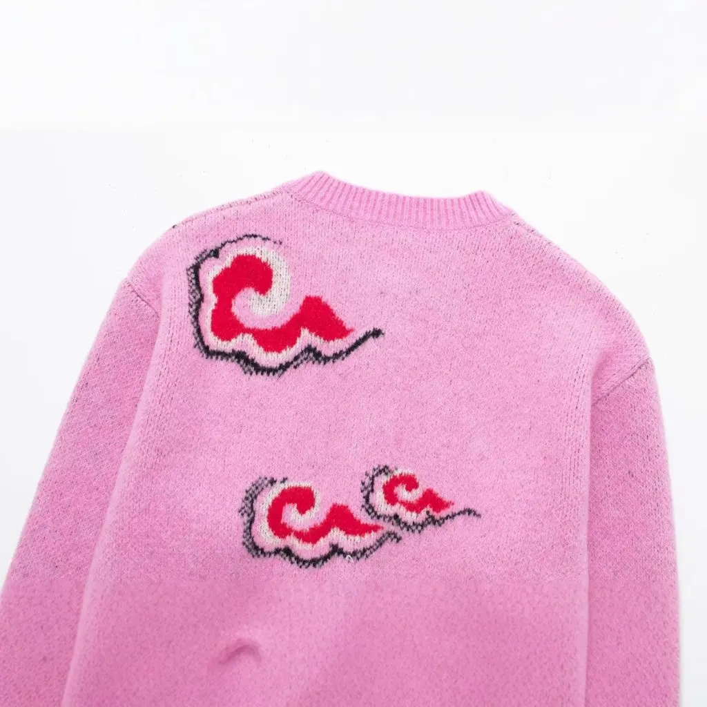 

Spring Women's Casual Knitted Cardigan Street Fashion European American Style All-match D69424