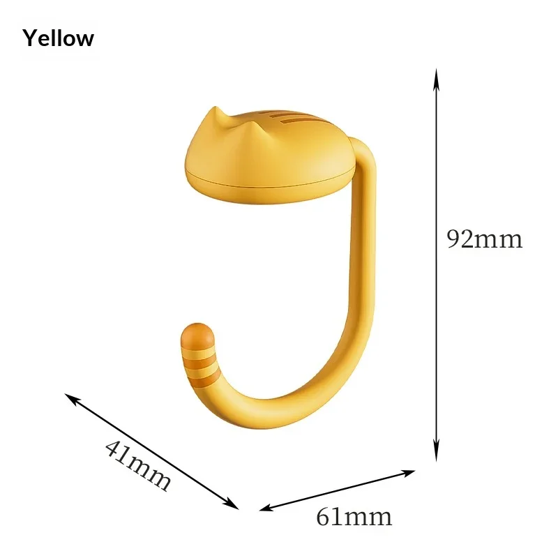 Compact desk edge hook for cats and small items – lightweight PP construction, no-drill installation, modern minimalist design,