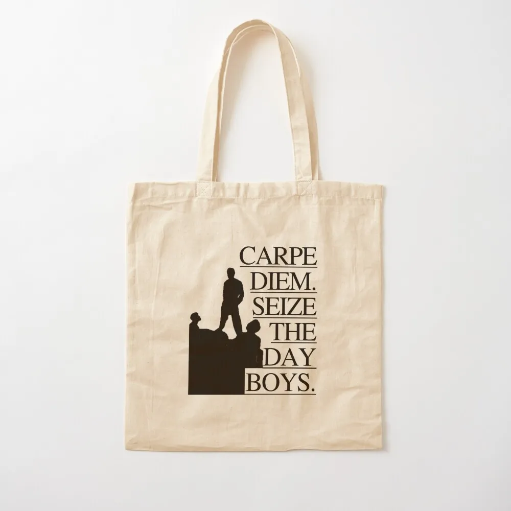 Dead Poets Society Carpe Diem with graphic Tote Bag