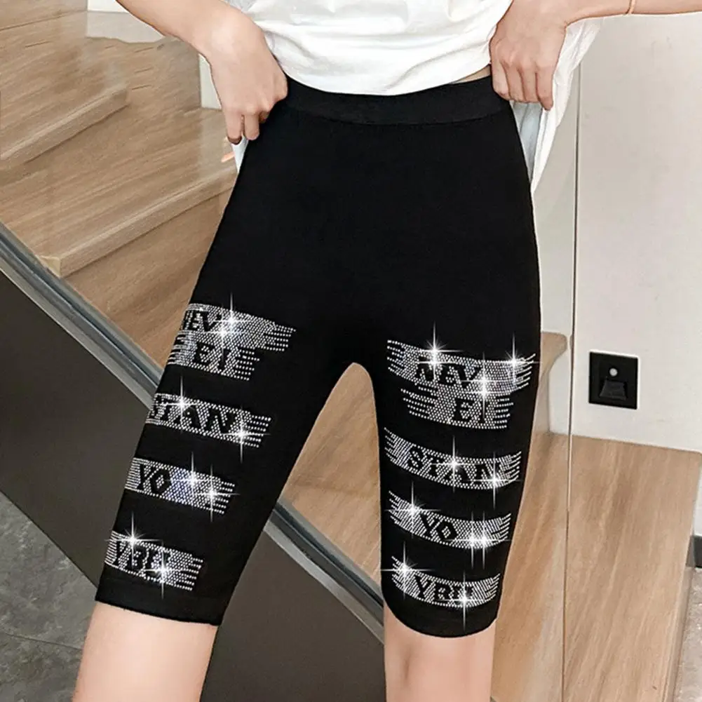 

Women Yoga Pants Sport Shorts High Waist High Elasticity Soft Breathable Moisture-wicking Printed Lady Jogging Running Pants