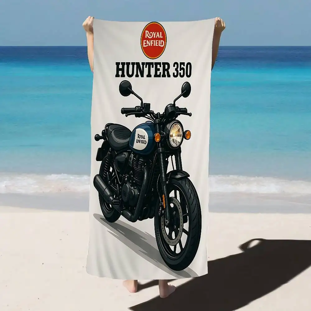 R-ROYALS E-ENFIELDS Logo Microfiber Beach Towel Absorbent Quick dry Soft Yoga Swimming Resort Mountain Climbing Towel