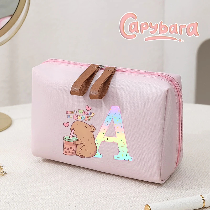 

Косметичка Capybara для женщин, сумка для хранения с героями мультфильмов, дорожная портативная косметичка для девочек, уличная косметичка, женская сумка с подвеской