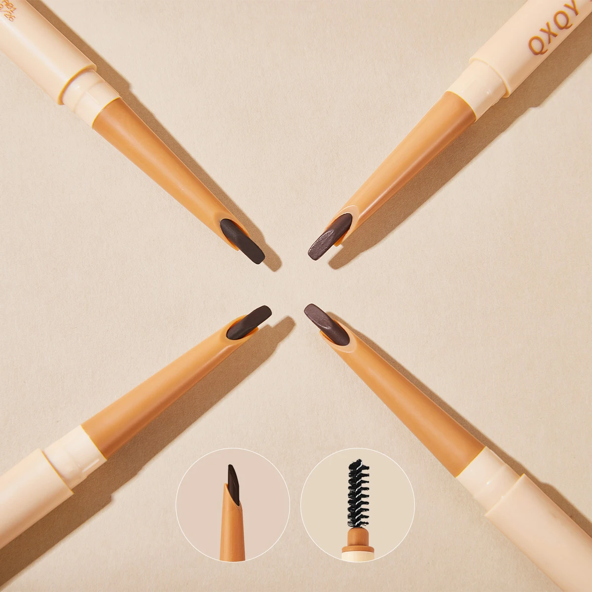 QXQY Blade 3D Eyebrow Pen Naturalny kolor, efekt naturalnych brwi, wodoodporny, trwały