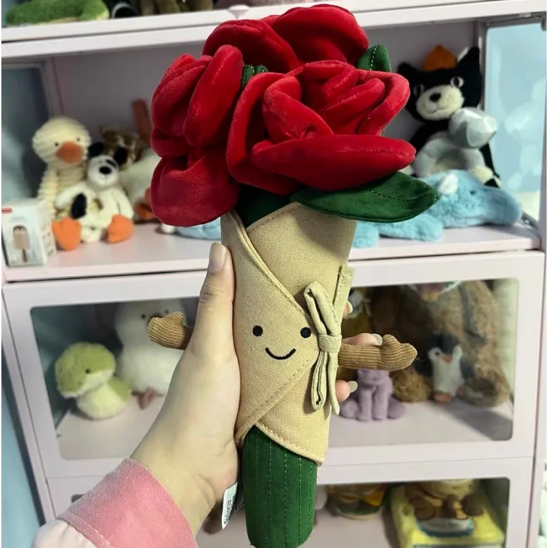 

Rose Handheld Flower Doll Simulation Bouquet Confession Companion Gift Birthday Gift Girl'S Niche Christmas Home Decoration