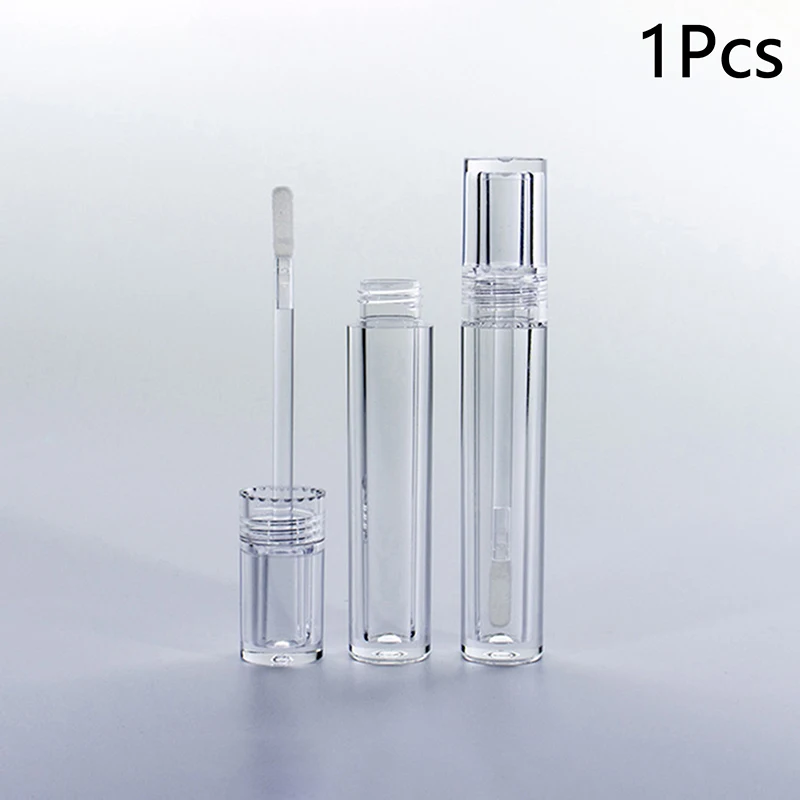 5Ml Transparent Empty Lip Gloss Tube DIY Plastic Elegant Liquid Lipstick Container Round Mini Lipgloss Sample Bottle