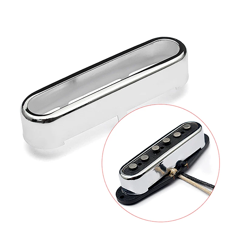 1Pcs Brass Cover For ST Single Coil Pickup Cover/Lid/Shell Top Open Guitar Parts 72x20mm Gold/Silver