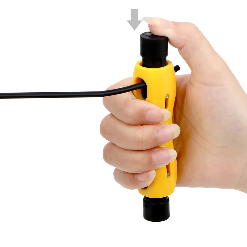 Wysokiej jakości kabel koncentryczny próbnik Cutter Stripper ręczne szczypce do ściągania izolacji narzędzie do RG59 RG11 RG7 RG6 elektryk Repair Tool