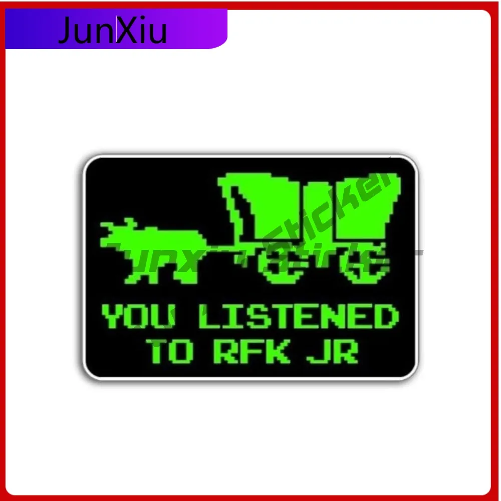 

Funny Anti-rfk Oregon Trail Parody Sticker Anti Scratch Exterior Decor Vinyl Decal Race Car Birthday Decoration X500 Motorcycle