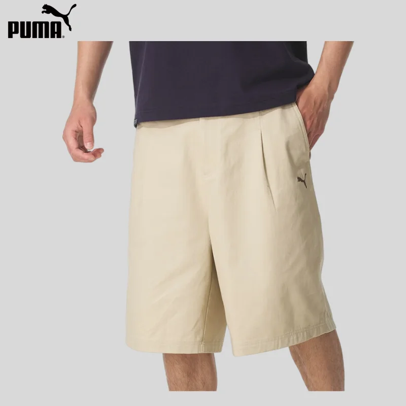 PUMA New Solid Color Embroidered LOGO Versatile Men's Sports and Leisure Tooling Shorts 634796-91