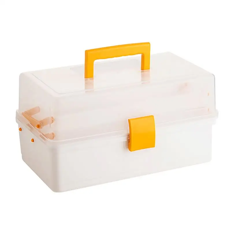 Small 2 Tray Tackle Box Hardware Organizer Storage Tool Box Multi-Compartment Trays Fishing Box Multipurpose 2 Tray Design For