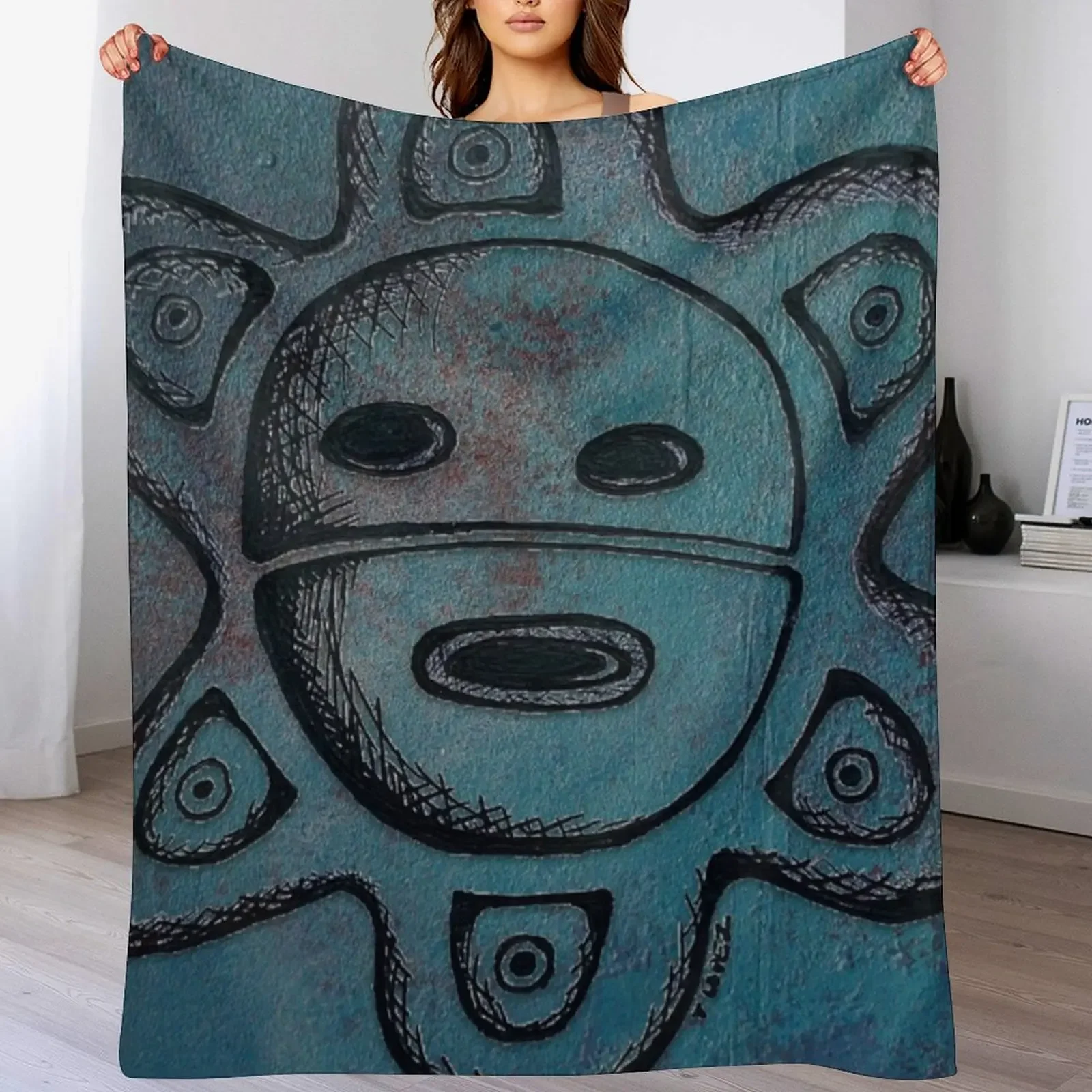 

Taino Sun Throw Blanket Blankets Sofas Of Decoration blankets and throws Retros decorative Blankets