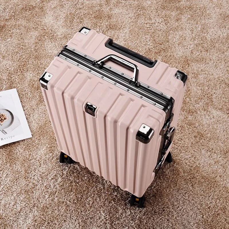 Plane luggage can board travel suitcase female new wear-resistant can sit strong durable thick luggage male pull rod trolley box